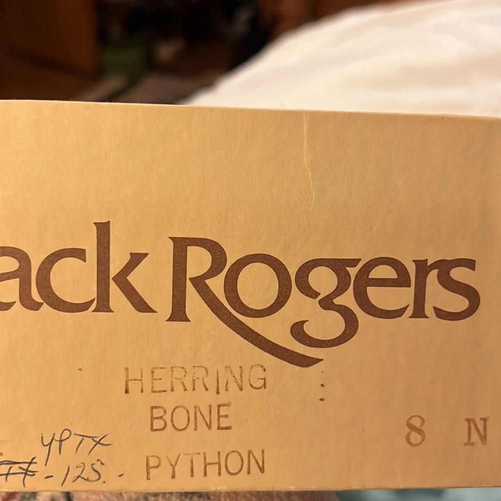 Vintage Jack Rogers Herring Bone Python Shoes. - image 5